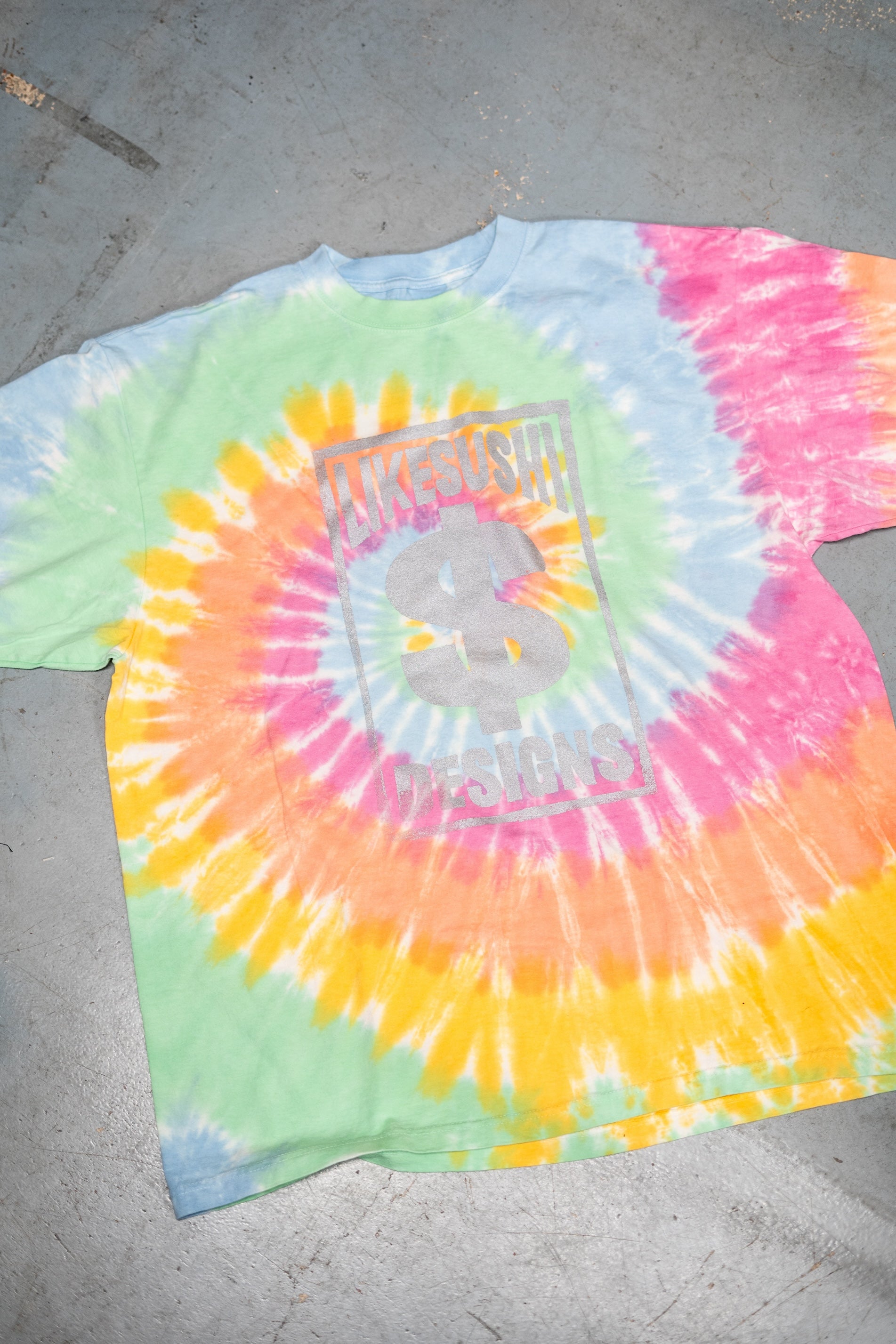 LIKESUSHI RECORDS OG LOGO T-SHIRT (Sherbet Dye)