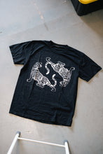 Load image into Gallery viewer, Dueling Tigers + City Logo T-Shirt (Black)
