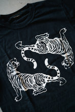 Load image into Gallery viewer, Dueling Tigers + City Logo T-Shirt (Black)
