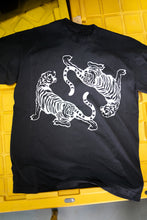 Load image into Gallery viewer, Dueling Tigers Sample T-Shirt (LS blue) - likesushi
